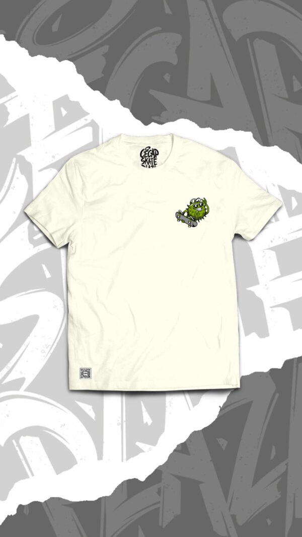 Camiseta Cecap Skate Plaza - Off-white - Frente