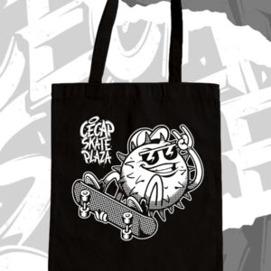 EcoBag Cecap Skate Plaza - Preta - Frente